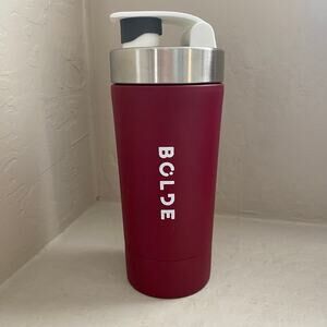 Bolde Stainless Steel Shaker Bottle 20 oz 6 oz Storage Terra Red Protein